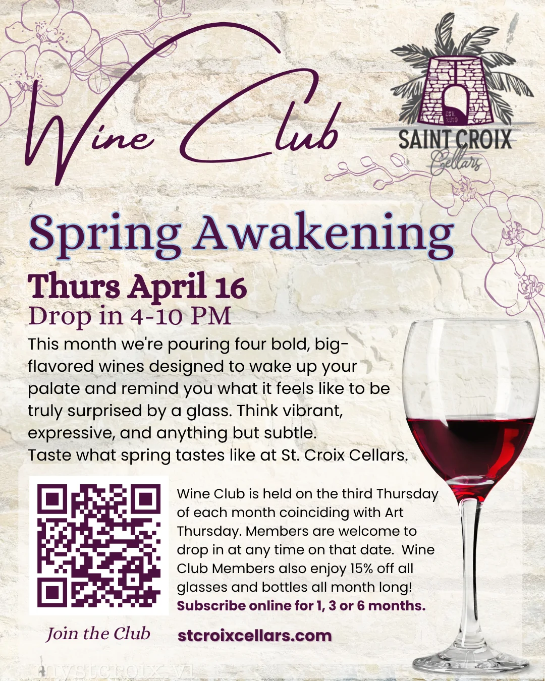 Apr 16 Wine Club Poster